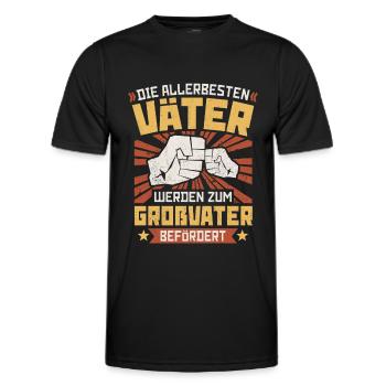 DIE ALLERBESTEN VÄTER GROßVATER BEFÖRDERT OPI OPA - Männer Funktions-T-Shirt - Schwarz - Vorne - AI Model Male 178 dark (178cm)
