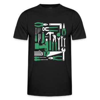 Screwdriver Hobbyist Handyman DIY Tool - Men's Functional T-Shirt - black - Front - AI Model Male 178 dark (178cm)