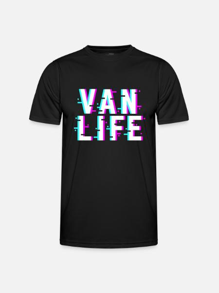 Van Life Camper Van - Men's Functional T-Shirt - black