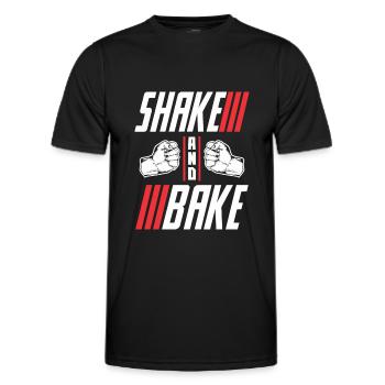 Shake And Bake - Männer Funktions-T-Shirt - Schwarz - Vorne - AI Model Male 178 dark (178cm)