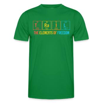 Trail The Elements of Fun Periodic Table Funny - Men's Functional T-Shirt - kelly green - Front - AI Model Male 178 dark (178cm)