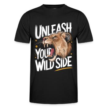 Lion Lion Animal Afrique - T-shirt sport Homme - noir - Devant - AI Model Male 178 dark (178cm)