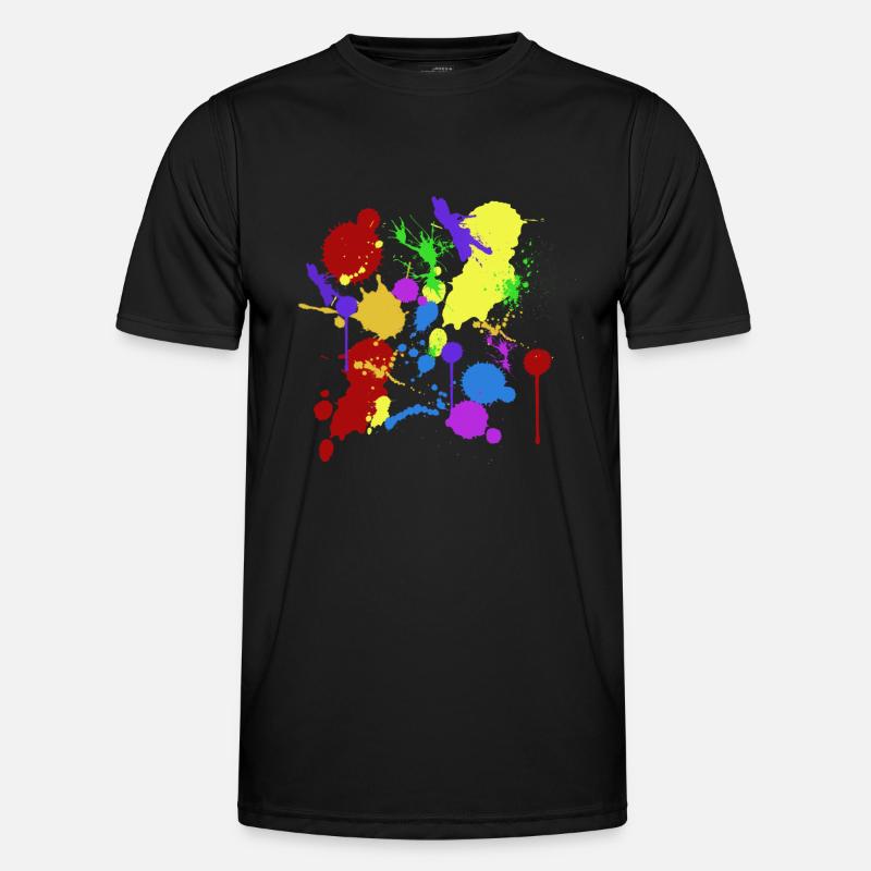 taches de couleur T-shirt sport Homme