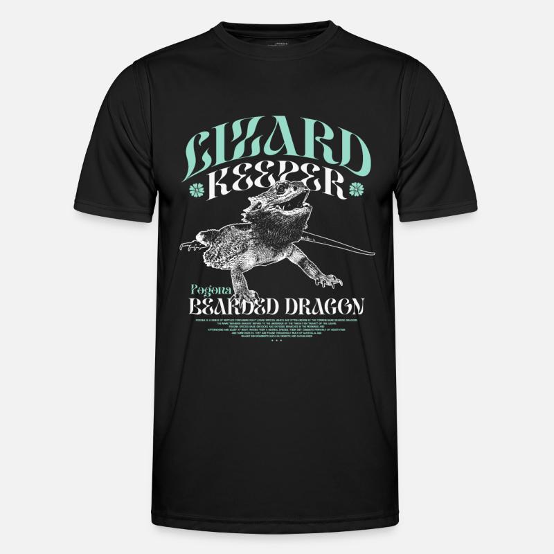 Bartagame Pogona Bartagamen Männer Funktions-T-Shirt