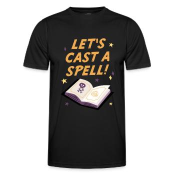 Lets cast a spell, Halloween - Men's Functional T-Shirt - black - Front - AI Model Male 178 dark (178cm)
