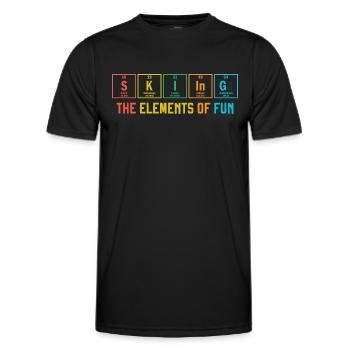 Skifahren Die Elemente des Skivergnügens Geschenk - Männer Funktions-T-Shirt - Schwarz - Vorne - AI Model Male 178 dark (178cm)