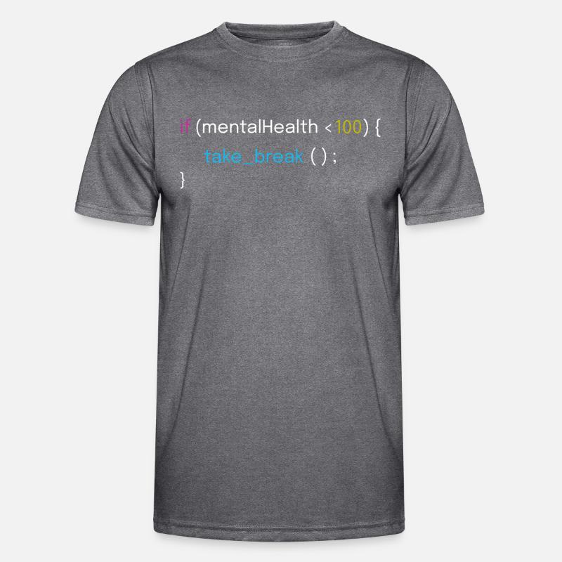 Mental Health and Coding Design Men's Functional T-Shirt