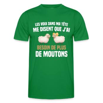 Sheep Sheep Peasant Shepherd - Men's Functional T-Shirt - kelly green - Front - AI Model Male 178 dark (178cm)