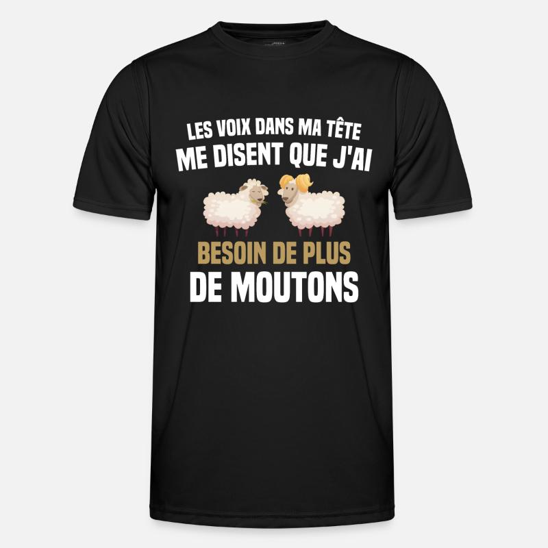 Sheep Sheep Peasant Shepherd - Men's Functional T-Shirt - black