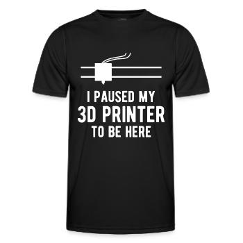 3D Drucker Drucken Hobby lustiger Spruch - Männer Funktions-T-Shirt - Schwarz - Vorne - AI Model Male 178 dark (178cm)