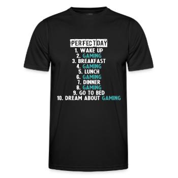Das ideale Spiel, um das Spiel auf dem PC zu spielen. - Männer Funktions-T-Shirt - Schwarz - Vorne - AI Model Male 178 dark (178cm)