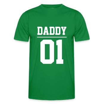 Daddy 01 Dad Number 1 Dad Dad Team Gift - Men's Functional T-Shirt - kelly green - Front - AI Model Male 178 dark (178cm)