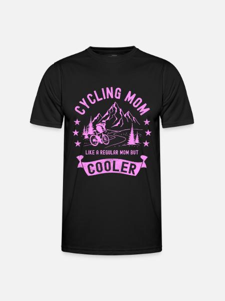 Cycling Mom like a Regular Mom but Cooler Cyclist - Men's Functional T-Shirt - black