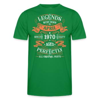Jahre der Exzellenz April 1970 Geschenk - Männer Funktions-T-Shirt - Kelly Green - Vorne - AI Model Male 178 dark (178cm)