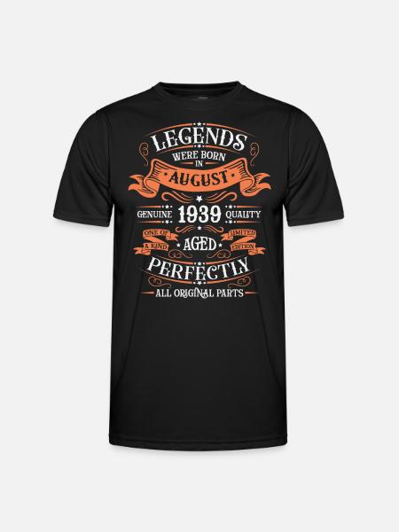 August 1939 Birthday Man - Men's Functional T-Shirt - black