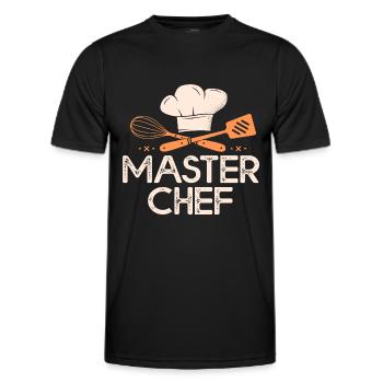 masterchef master chef - T-shirt sport Homme - noir - Devant - AI Model Male 178 dark (178cm)