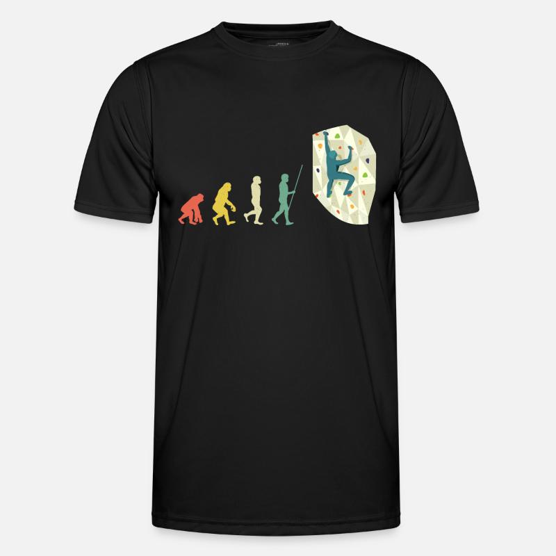Boulderer Bouldering Evolution Gift Men's Functional T-Shirt
