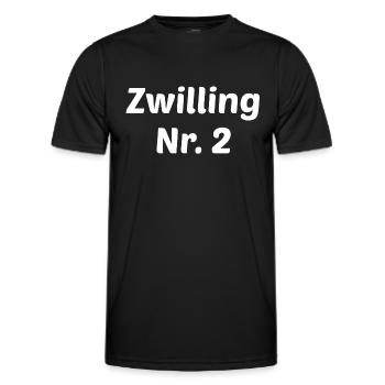Zwilling Nr.2 Zwillinge Geschenk - Männer Funktions-T-Shirt - Schwarz - Vorne - AI Model Male 178 dark (178cm)