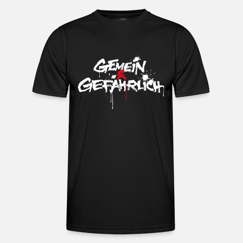 gemein und gefährlich oder gemeingefährlich - Männer Funktions-T-Shirt - Schwarz