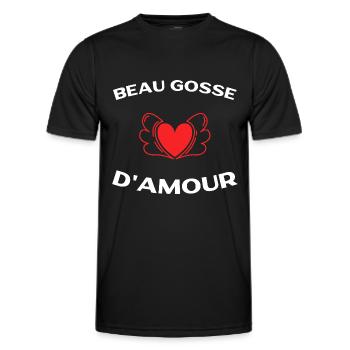 Hübsche Liebe Kind Geschenk Mann Liebe Tag - Männer Funktions-T-Shirt - Schwarz - Vorne - AI Model Male 178 dark (178cm)