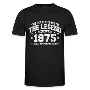 1975 Vintage Born Man Myth Legend - Men's Functional T-Shirt - black - Front - AI Model Male 178 dark (178cm)