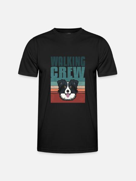Gassi Crew, Border Collie - Men's Functional T-Shirt - black