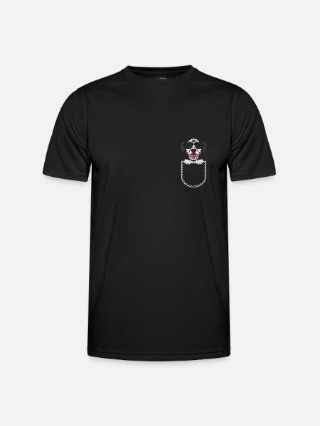Dalmatiner in der Brusttasche - Männer Funktions-T-Shirt - Schwarz