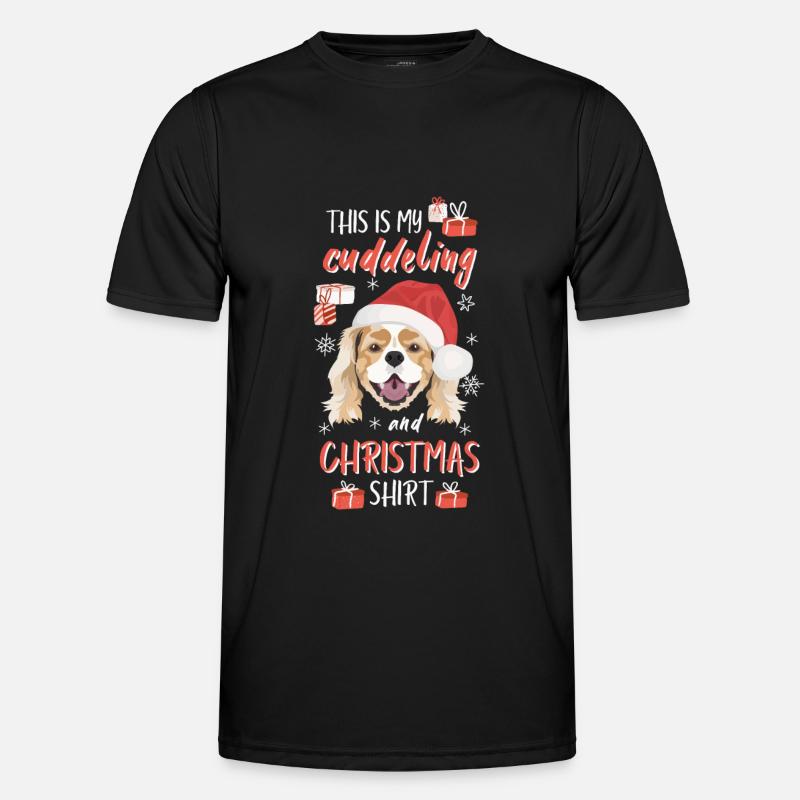 Cavalier King Charles Spaniel Christmas - Men's Functional T-Shirt - black