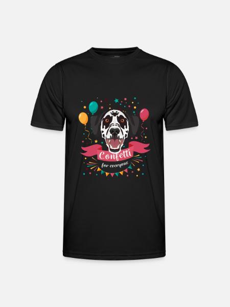 Dalmatiner Karneval Fasching - Männer Funktions-T-Shirt - Schwarz
