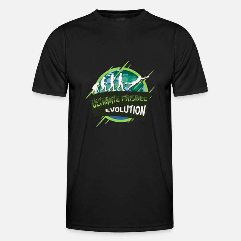 Ultimate Frisbee Evolution - Men's Functional T-Shirt - black