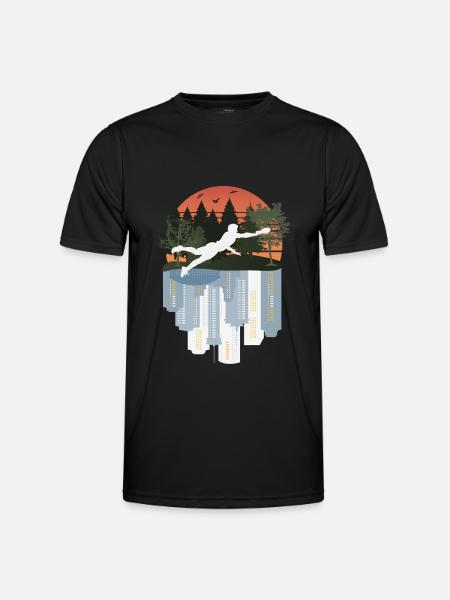 Ultimate Frisbee, wonderful nature - Men's Functional T-Shirt - black
