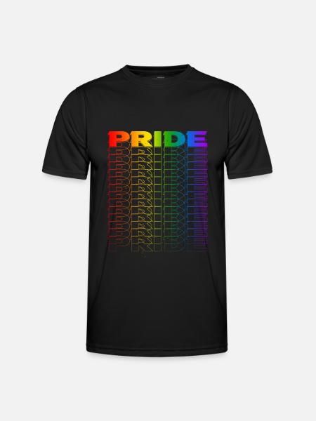 LGBTQ Parade Rainbow Flag - Men's Functional T-Shirt - black