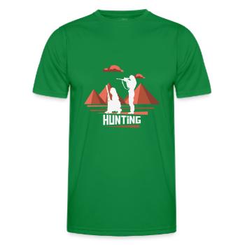 Jägerin, wundervolle Natur - Männer Funktions-T-Shirt - Kelly Green - Vorne - AI Model Male 178 dark (178cm)
