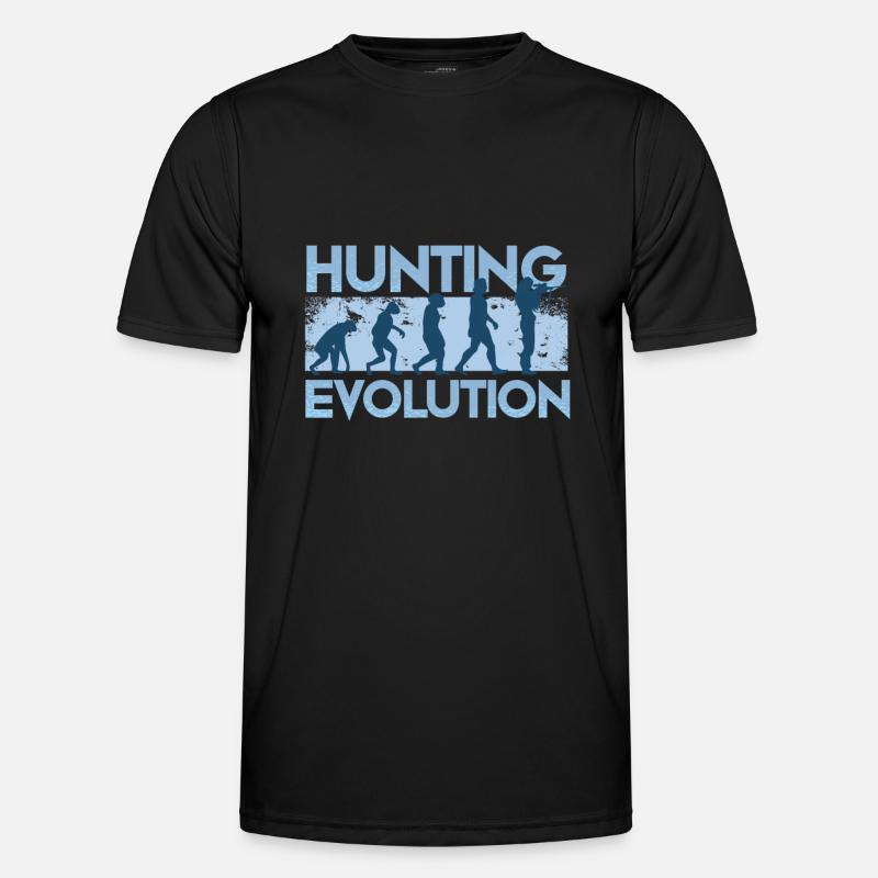 Jägerin Evolution - Männer Funktions-T-Shirt - Schwarz