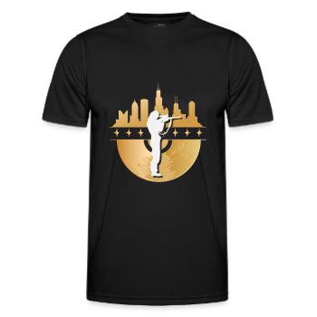 Jägerin, Urban & Lifestyle - Männer Funktions-T-Shirt - Schwarz - Vorne - AI Model Male 178 dark (178cm)
