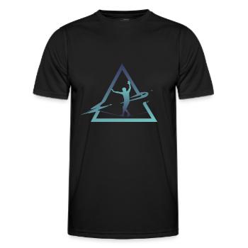 Slackline, Urban & Lifestyle - Männer Funktions-T-Shirt - Schwarz - Vorne - AI Model Male 178 dark (178cm)