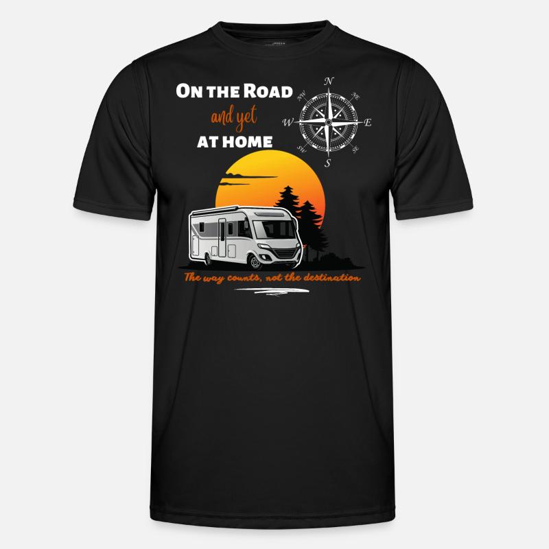 Camping Wohnmobil Spruch Englisch - Männer Funktions-T-Shirt - Schwarz