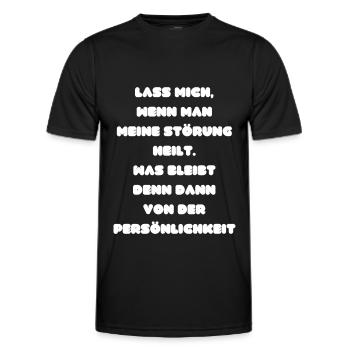 "Störung und Persönlichkeit" - Männer Funktions-T-Shirt - Schwarz - Vorne - AI Model Male 178 dark (178cm)