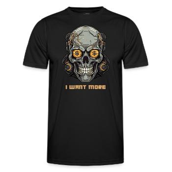 Greedy Cyborg Skull - Men's Functional T-Shirt - black - Front - AI Model Male 178 dark (178cm)