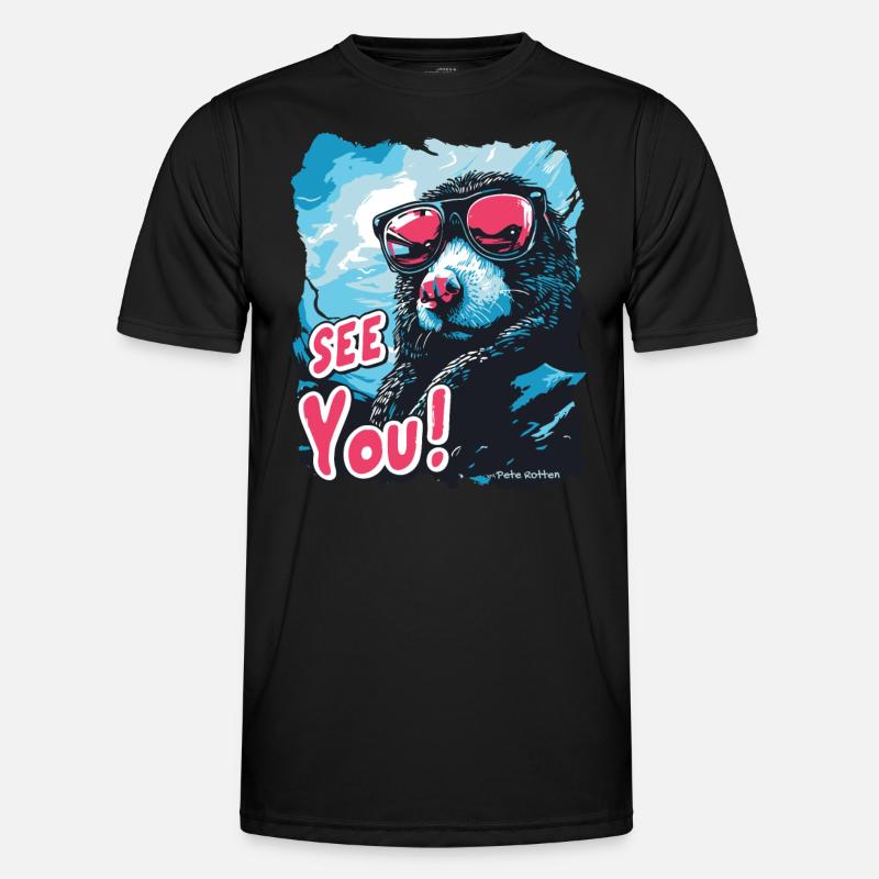 Goodbye, the cool blind mole - Men's Functional T-Shirt - black