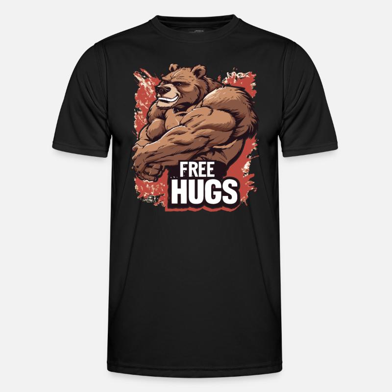 Bodybuilder Rough Bear - Câlins gratuits T-shirt sport Homme