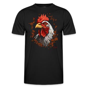 Mur fissuré avec robinet - T-shirt sport Homme - noir - Devant - AI Model Male 178 dark (178cm)