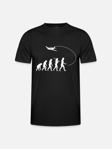 Evolution of the pilot - Men's Functional T-Shirt - black