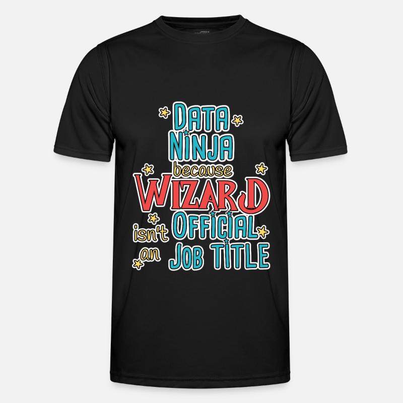 Data Ninja Wizard - Men's Functional T-Shirt - black