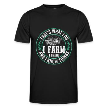 farm farmer - Männer Funktions-T-Shirt - Schwarz - Vorne - AI Model Male 178 dark (178cm)