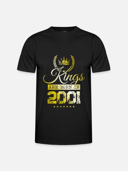 kings are born 2001 - Men's Functional T-Shirt - black