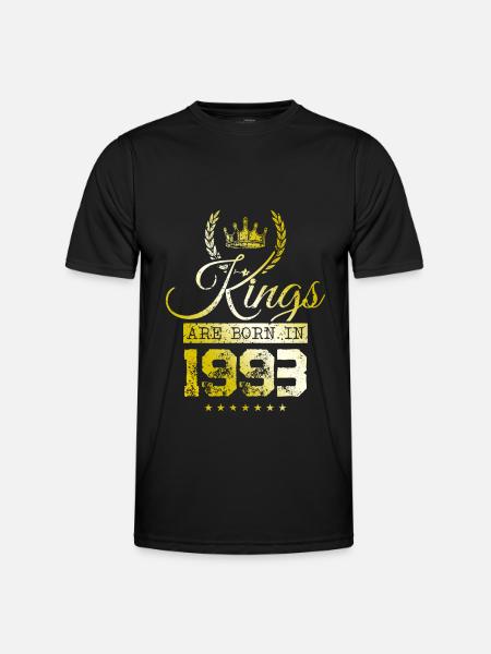 kings are born 1993 - Men's Functional T-Shirt - black