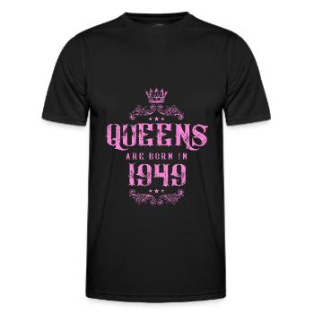 born in 1949 - Men's Functional T-Shirt - black - Front - AI Model Male 178 dark (178cm)