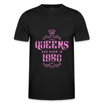 born in 1950 - Men's Functional T-Shirt - black - Front - AI Model Male 178 dark (178cm)