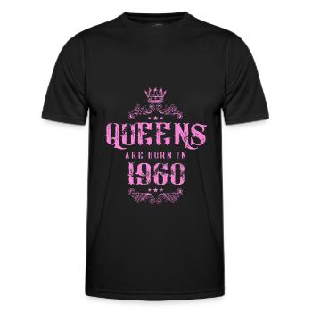 born in 1960 - Men's Functional T-Shirt - black - Front - AI Model Male 178 dark (178cm)